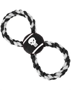 Игрушка Каратель чёрный мячик на верёвке для собак Черный Buckle-down