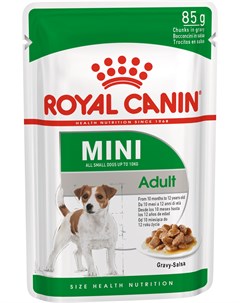 Паучи Mini Adult для взрослых собак малых пород 85 г Royal canin
