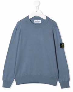 Толстовка с нашивкой логотипом Stone island junior