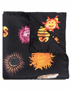 Шелковый платок с принтом Sun Moschino