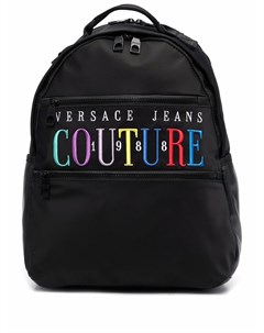 Рюкзак на молнии с вышитым логотипом Versace jeans couture