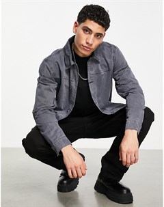 Черная выбеленная куртка Topman