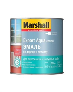 Эмаль Export Aqua Enamel глянцевая белая 0 5 л Marshall