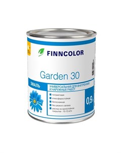Эмаль алкидная Garden 30 полуматовая база A 0 9 л Finncolor