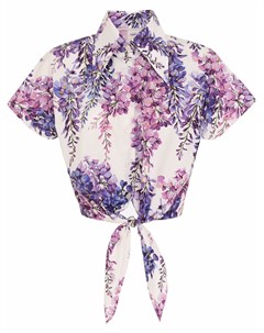 Укороченная рубашка с цветочным принтом Dolce&gabbana
