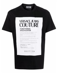 Футболка из органического хлопка с принтом Versace jeans couture