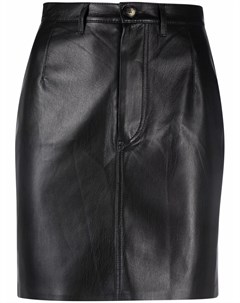 Мини юбка из искусственной кожи Nanushka