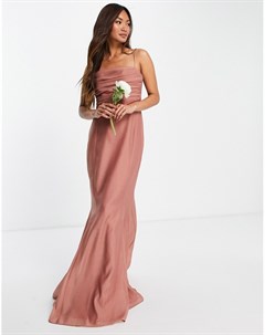 Платье макси с драпировкой и корсетом Bridesmaid Asos design