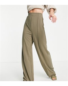 Зеленые свободные брюки с широкими штанинами из трикотажа ASOS DESIGN Tall Asos tall