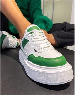 Зеленые массивные кроссовки на шнуровке Cameo Topshop