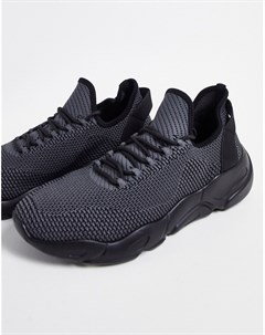 Черные трикотажные кроссовки для бега Asos design