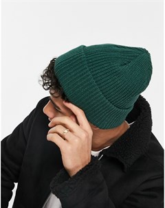 Зеленая шапка бини крупной вязки Only & sons