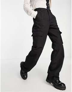 Черные брюки карго с широкими штанинами Echo Sky High Dr denim
