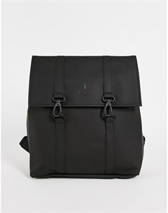 Миниатюрный рюкзак черного цвета из бархатистого материала 1357 MSN Rains