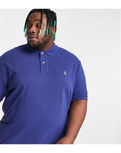 Темно синяя футболка поло стандартного кроя из пике с маленьким логотипом Big Tall Polo ralph lauren