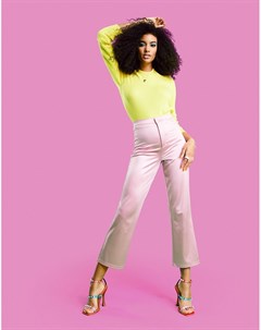 Розовые узкие брюки в стиле диско Asos design
