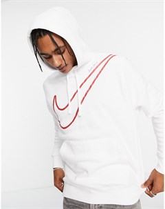 Худи белого и красного цветов в большим логотипом Nike