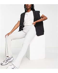 Трикотажные расклешенные брюки серого цвета в рубчик от комплекта Inspired Reclaimed vintage