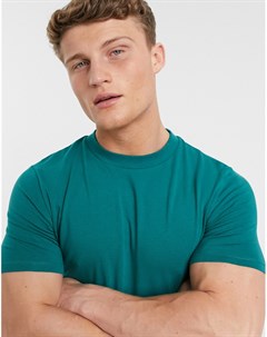Сине зеленая обтягивающая футболка Asos design