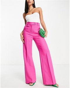 Розовые брюки с широкими штанинами из переработанного полиэстера & other stories