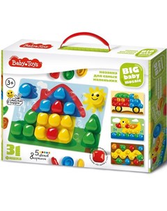 Мозаика Baby Toys Для самых маленьких d 40 мм 5 цветов 31 шт 02521ДК Десятое королевство