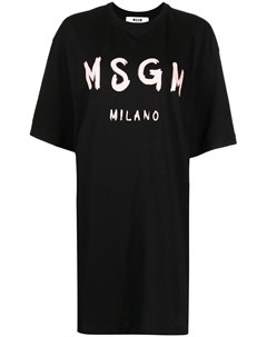 Платье футболка с логотипом Msgm