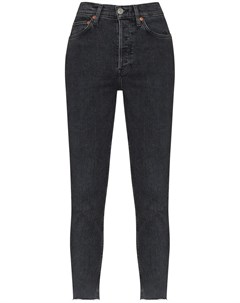 Укороченные джинсы из винтажного денима с завышенной талией Re/done
