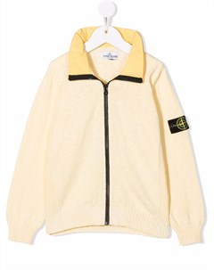 Кардиган на молнии с нашивкой логотипом Stone island junior