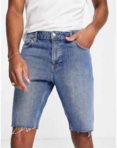 Выбеленные джинсовые шорты в винтажном стиле с необработанными краями штанин Asos design