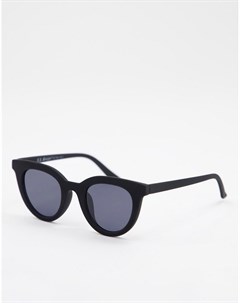 Круглые солнцезащитные очки черного цвета Aj morgan