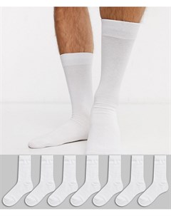 Белые носки до щиколотки Набор из 7 пар со скидкой Asos design