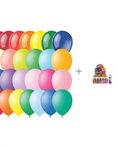 Воздушные шары ассорти пастель декор 100 шт и мыльные пузыри Disney Принцессы 50 мл Поиск