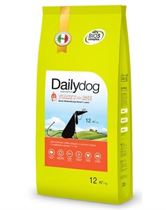 Сухой корм для собак Senior Medium Large с индейкой и рисом для средних и крупных пород 12 кг Dailydog