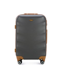 Средний чемодан из ABS пластика с коричневыми вставками Wittchen
