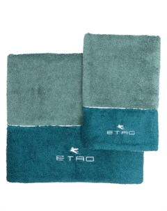 Набор полотенец с вышитым логотипом Etro home