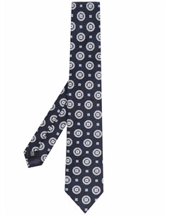 Шелковый галстук с геометричным принтом Tagliatore