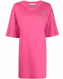 Платье рубашка со стразами Moschino