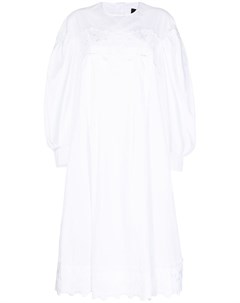 Расклешенное платье с цветочной вышивкой Simone rocha
