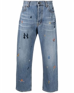 Прямые джинсы с вышивкой Nick fouquet