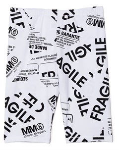 Облегающие шорты с логотипом Mm6 maison margiela kids