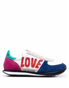 Кроссовки в стиле колор блок с логотипом Love moschino