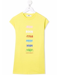 Платье футболка с логотипом Msgm kids