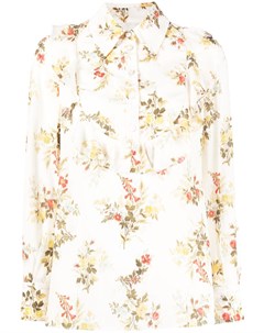 Шелковая рубашка с цветочным принтом Erdem