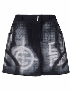 Джинсовая юбка с принтом из коллаборации с Chito Givenchy