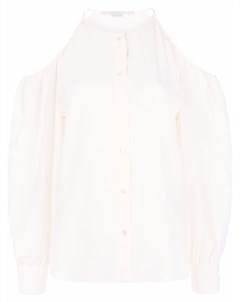 Шелковая блузка с вырезами на плечах Stella mccartney
