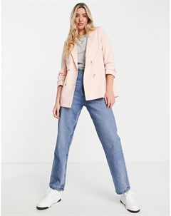 Розоватый двубортный пиджак Miss selfridge