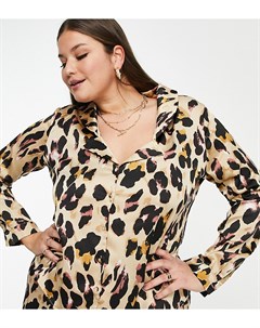 Рубашка с леопардовым принтом от комплекта Never fully dressed plus