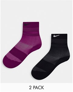 Набор из 2 пар носков черного и фиолетового цветов Air Sheet Nike training