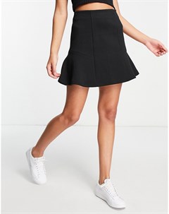 Теннисная юбка черного цвета со складками Lacoste