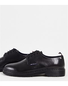 Черные кожаные ботинки на шнуровке для широкой стопы Ben sherman